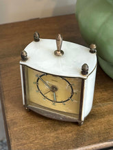 Load image into Gallery viewer, Vintage Midcentury Kandel Germany Travel Alarm Clock Mother of Pearl &amp; Brass

