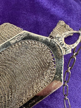 Load image into Gallery viewer, Antique Art Deco Whiting &amp; Davis Metal Mesh Purse Circa 1920s Blue Stone Vintage
