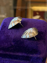Load image into Gallery viewer, Vintage 1990s Sterling Silver Puffy Heart Statement Stud Pierced Earrings
