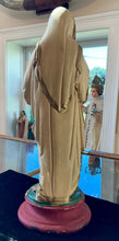 Load image into Gallery viewer, RARE Vintage Midcentury Our Lady of Lourdes Hand Painted Chalkware Statue
