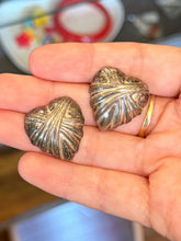 Load image into Gallery viewer, Vintage 1990s Sterling Silver Puffy Heart Statement Stud Pierced Earrings
