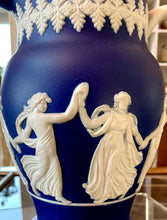 Load image into Gallery viewer, Vintage 1950s Dudson Hanley Jasperware Blue &amp; White Neoclassical Revival Pitcher
