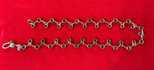 Load image into Gallery viewer, Vintage Sterling Silver &amp; Turquoise Bezel Set Necklace Hook Closure 17.25"
