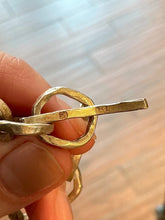 Load image into Gallery viewer, Organic Geometric Link Brushed Matte Sterling Silver Chain Necklace Toggle Clasp
