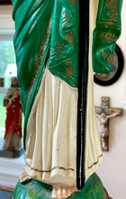 Load image into Gallery viewer, Vintage Midcentury St. Jude Thaddeus The Apostle Hand Painted Wood Statue Italy
