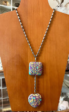 Load image into Gallery viewer, Vintage Mexican Couture Helguera Composite Rainbow Matrix Turquoise Necklace
