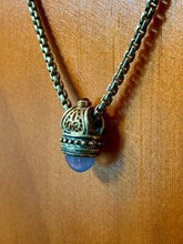 Load image into Gallery viewer, William Schraft Sterling Silver 18K Gold Chalcedony Byzantine Pendant Necklace
