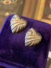 Load image into Gallery viewer, Vintage 1990s Sterling Silver Puffy Heart Statement Stud Pierced Earrings
