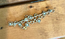 Load image into Gallery viewer, Vintage Postmodern Sterling Silver 18K Yellow Gold Pearl Two Tone Bubble Brooch
