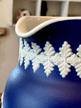 Load image into Gallery viewer, Vintage 1950s Dudson Hanley Jasperware Blue &amp; White Neoclassical Revival Pitcher
