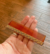 Load image into Gallery viewer, Vintage 1950s Napier Gold Tone Filigree Tortoiseshell Comb in Case Fringe Tassel
