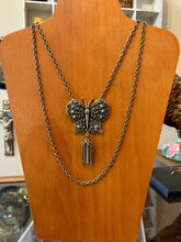 Load image into Gallery viewer, Vintage Midcentury Hollycraft Butterfly Fringe Double Strand Pendant Necklace
