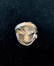 Load image into Gallery viewer, Vintage Artisan Sterling Silver Red Jasper Cabochon Statement Ring US 7.5 OOAK
