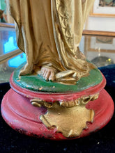 Load image into Gallery viewer, RARE Vintage Midcentury Our Lady of Lourdes Hand Painted Chalkware Statue
