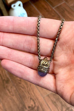 Load image into Gallery viewer, William Schraft Sterling Silver 18K Gold Chalcedony Byzantine Pendant Necklace
