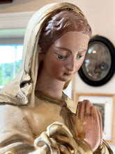 Load image into Gallery viewer, RARE Vintage Midcentury Our Lady of Lourdes Hand Painted Chalkware Statue
