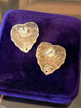 Load image into Gallery viewer, Vintage 1990s Sterling Silver Puffy Heart Statement Stud Pierced Earrings
