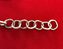 Load image into Gallery viewer, Organic Geometric Link Brushed Matte Sterling Silver Chain Necklace Toggle Clasp
