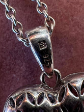 Load image into Gallery viewer, Swarovski Sterling Silver Cut-Out Heart Pendant on 835 Silver Chain Necklace
