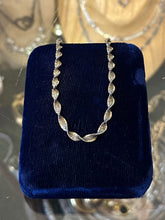 Load image into Gallery viewer, Vintage Italy Two Tone Sterling Silver Twisted Herringbone Chain Necklace 16"
