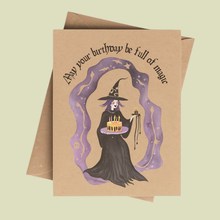 Load image into Gallery viewer, May Your Birthday Be Full of Magic Witchy Birthday Card 
