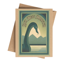 Load image into Gallery viewer, Loch Ness Monster Art Deco Souvenir Greeting Card 
