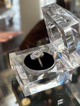 Load image into Gallery viewer, Antique Edwardian Signed WB WG 590 White Gold Diamond Geometric Ring US 8 1/4
