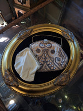 Load image into Gallery viewer, Vintage Circa 1940s Hand Beaded Seed Bead Mauve Silk Beaded Purse w/ Coin Purse
