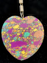 Load image into Gallery viewer, Vintage Mexican Couture Helguera Composite Rainbow Matrix Turquoise Necklace
