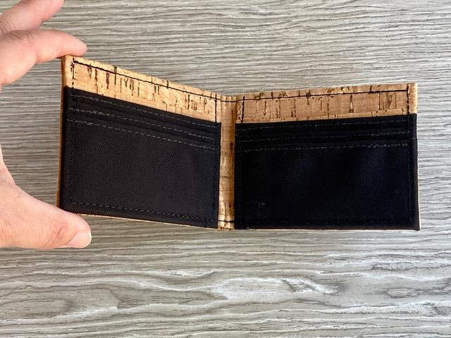 cork & nylon bifold wallet - made for wit & whim!
